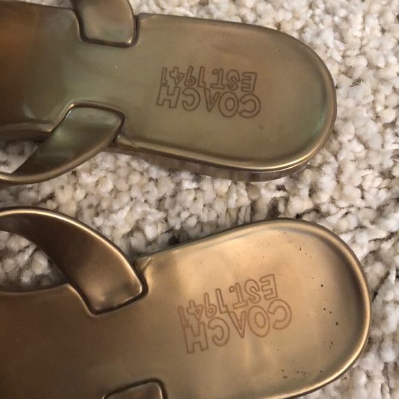 Coach Gold Sandals - Picture 3 of 5